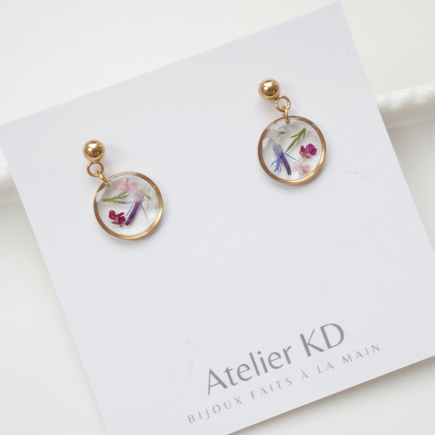 Boucles d'oreilles Maïa - rond (petit 12mm)