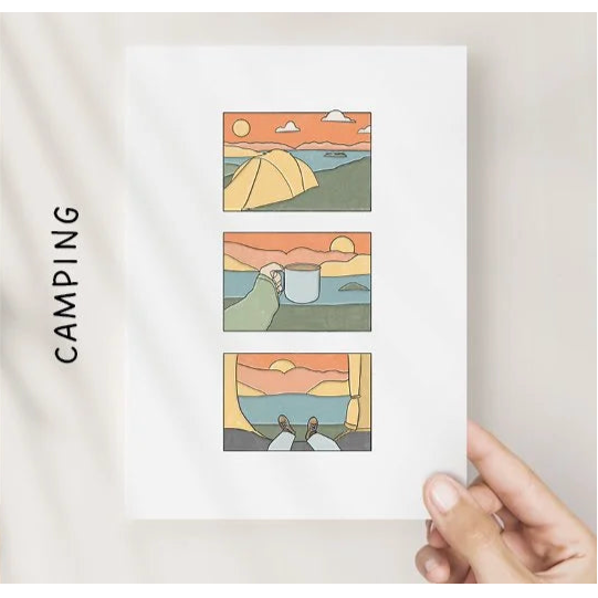 Cartes de voeux - Camping