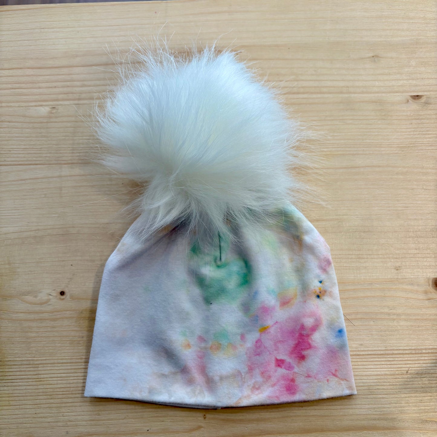 Tuque - Ice-dye Blanc aquarelle