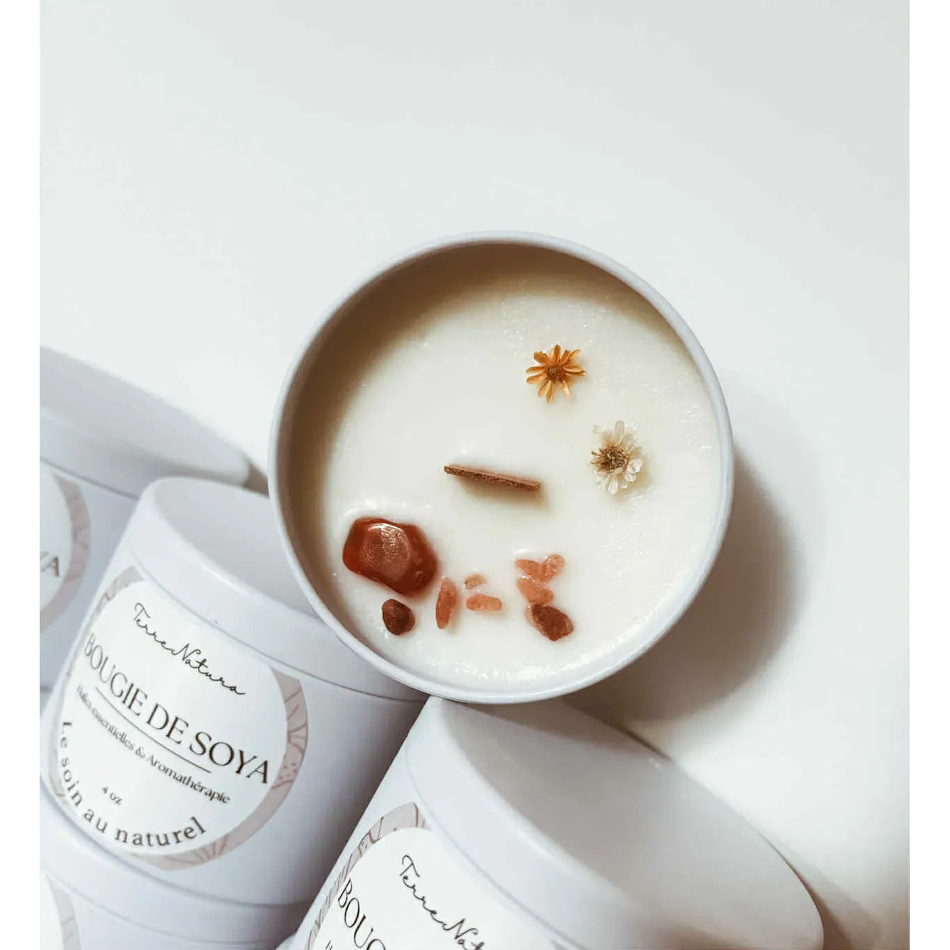 Bougie Pêche pomme vanille & jaspe océan 4 oz