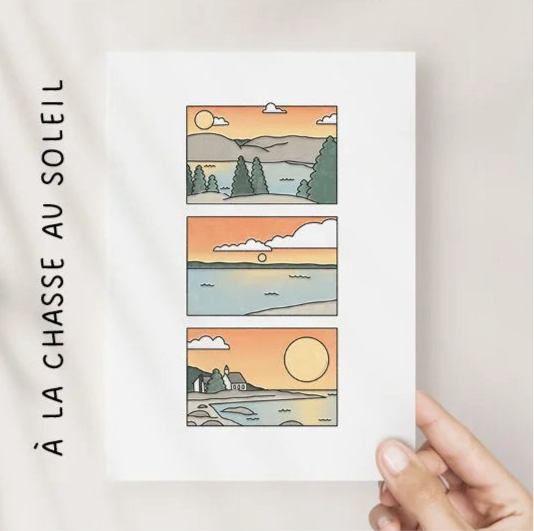 Cartes de voeux - À la chasse au soleil
