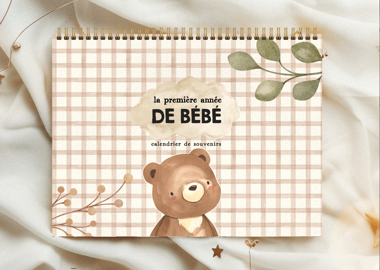 Calendriers de première année de bébé – Petit ourson