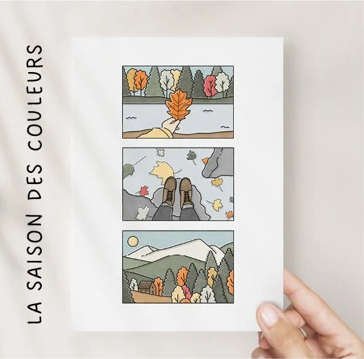 Illustrations 8x10 - La Saison des Couleurs