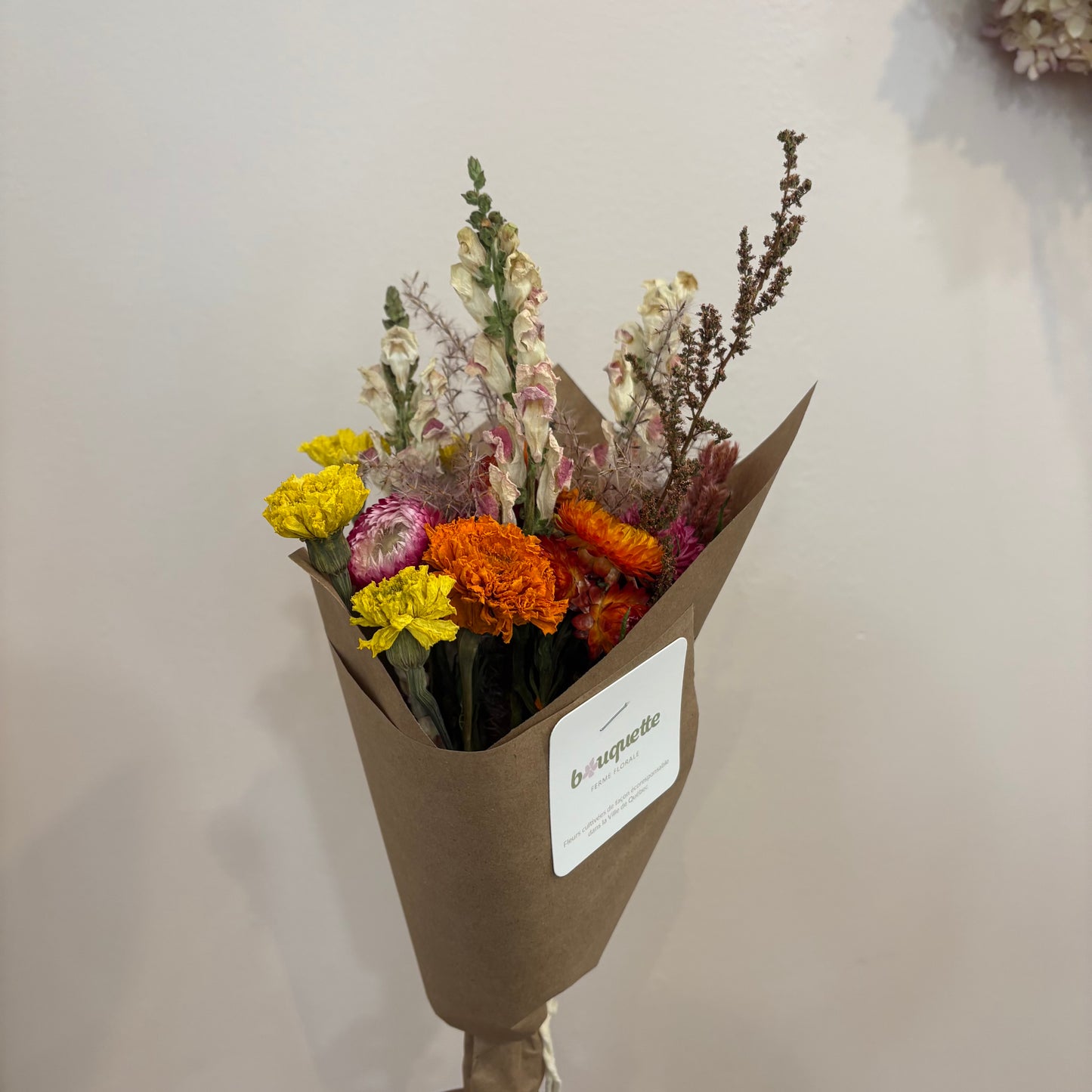 Bouquet de fleurs séchées