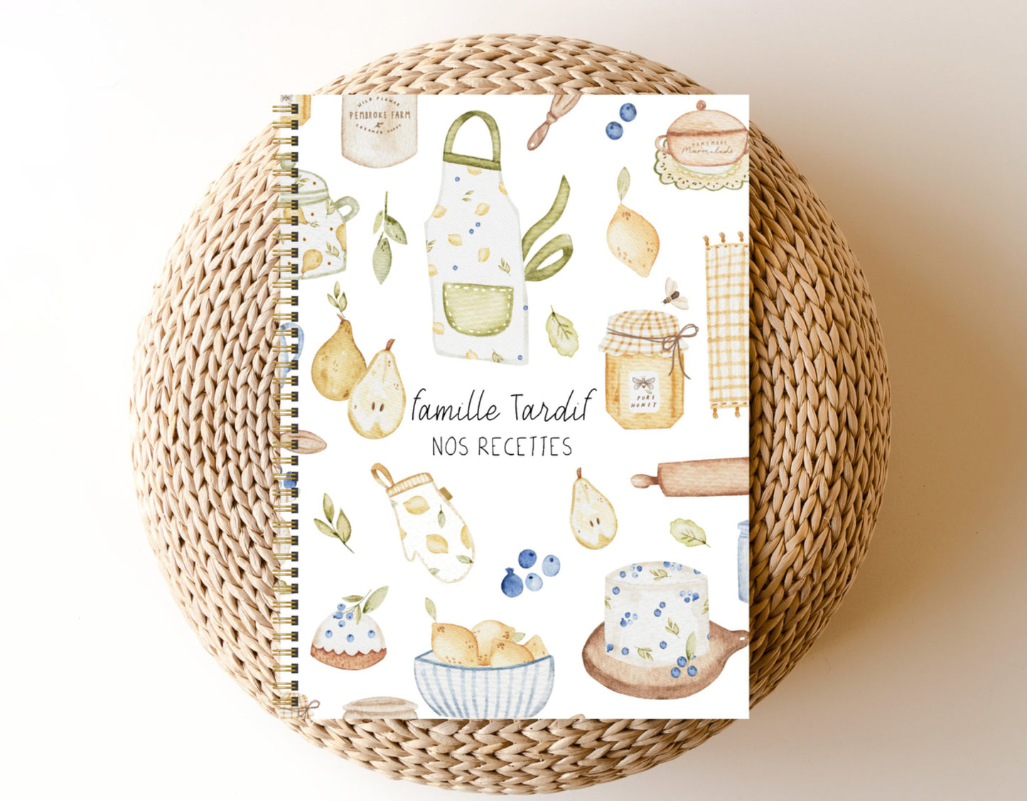 Livre de recette familiales souple – Gâteau aux poires