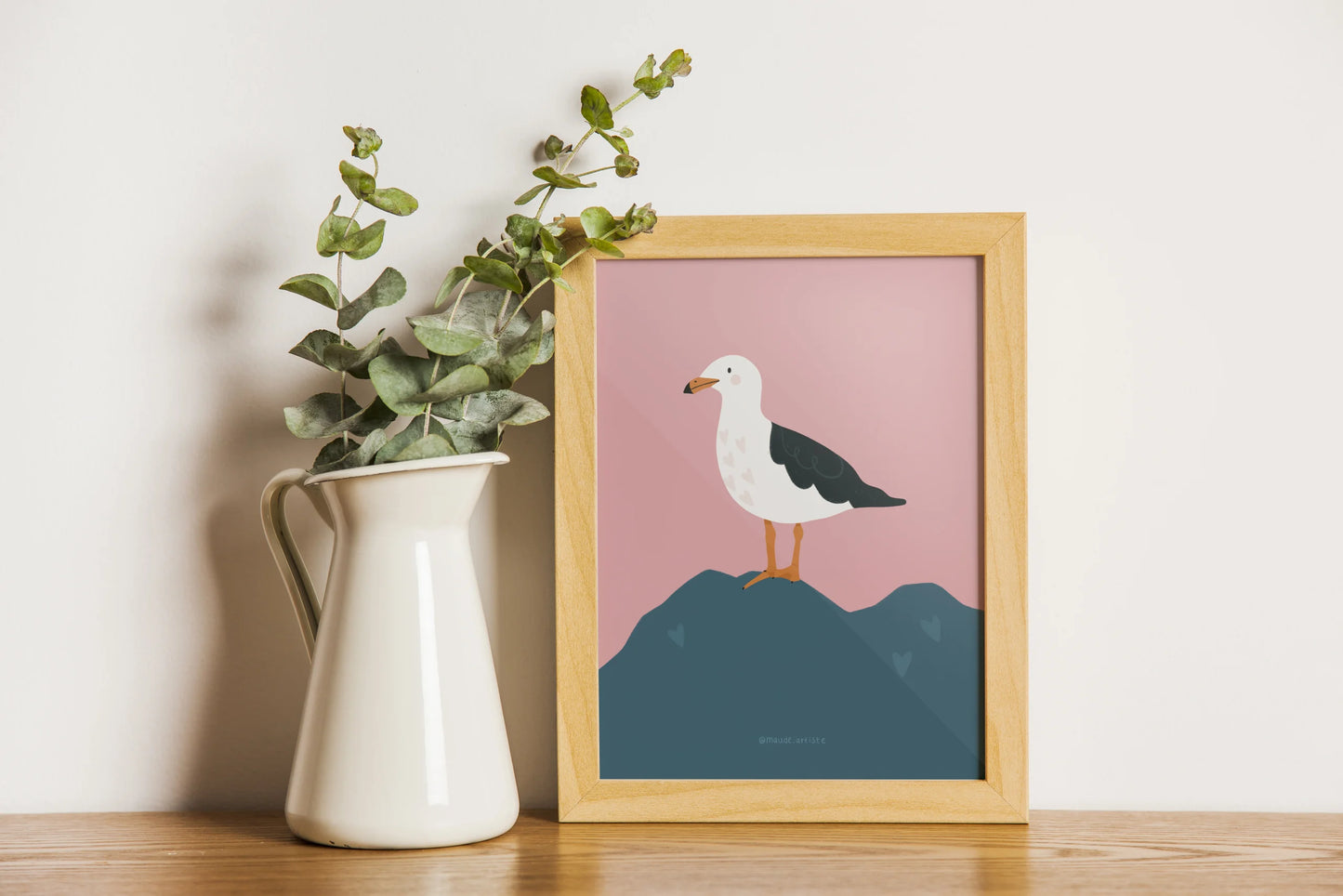 Affiche d'illustration 8x10 - Le goéland