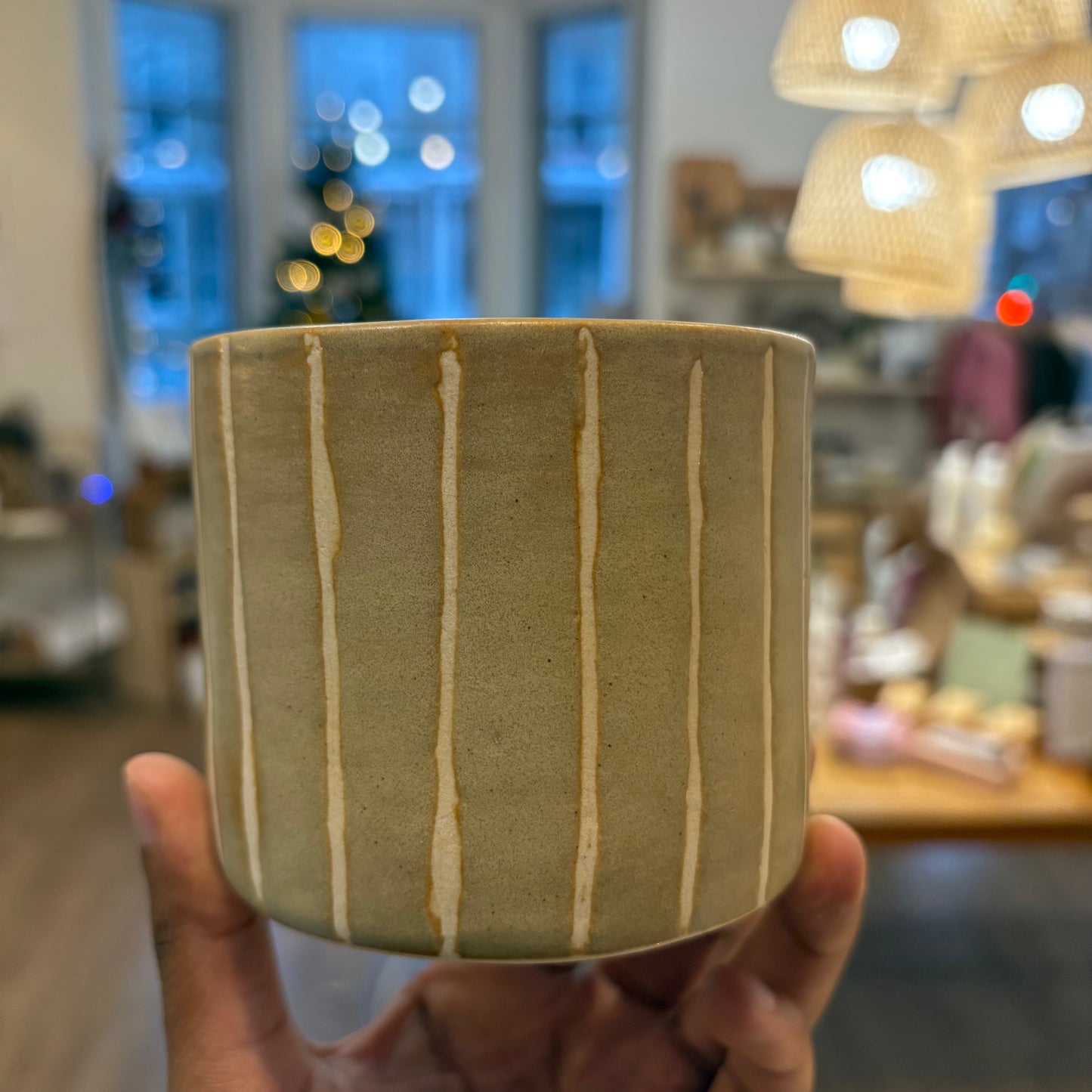 Tasse à café rayée