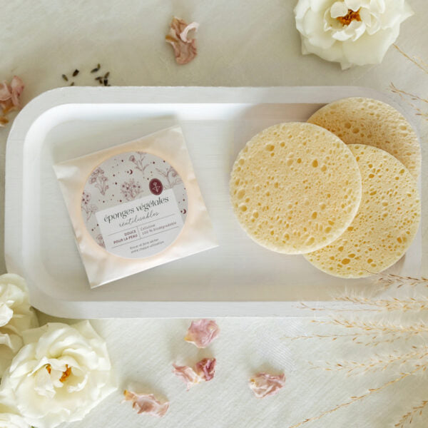 Éponges végétales - paquet de 3