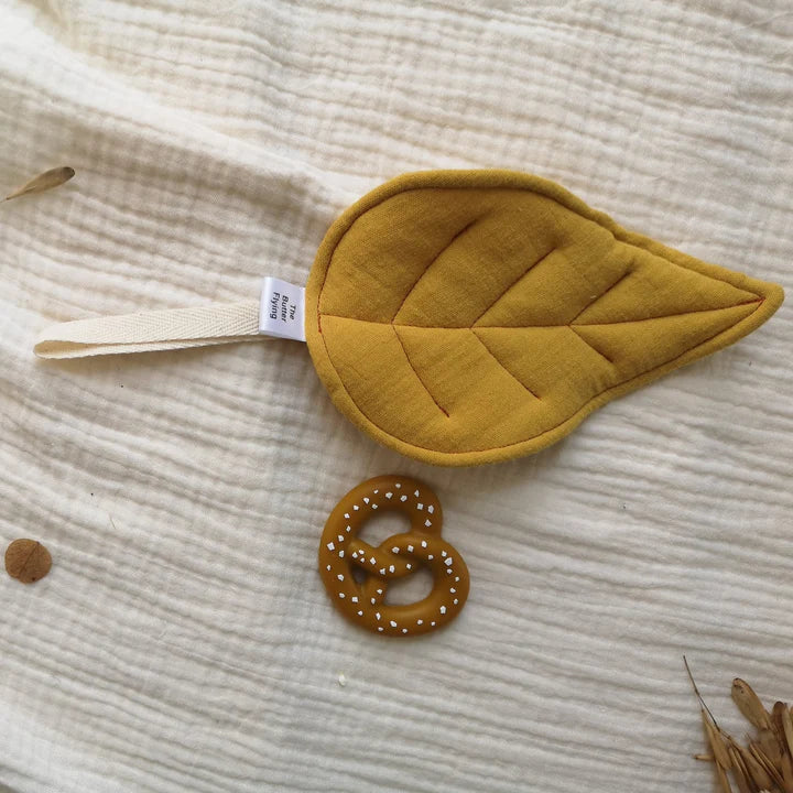 Attache-Tétine - Feuille en tissu biologique