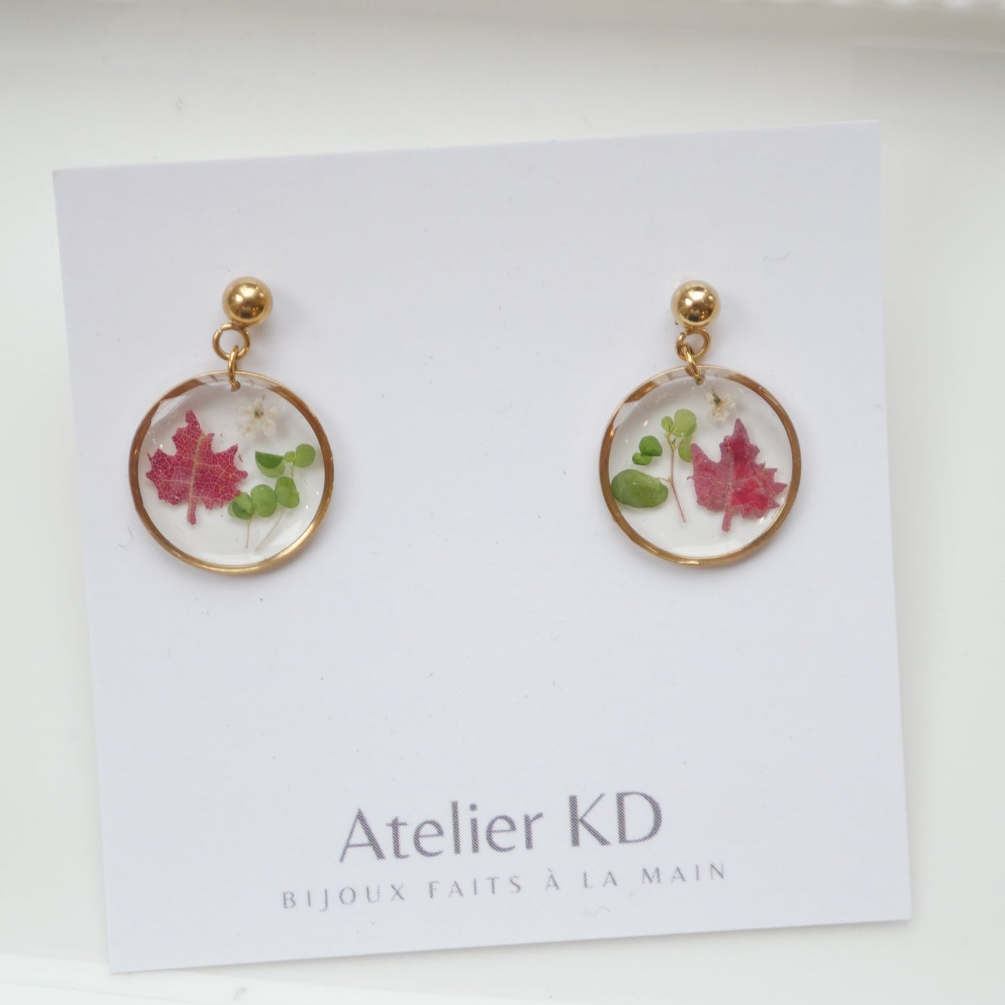 Boucles d'oreilles Fôret - rond