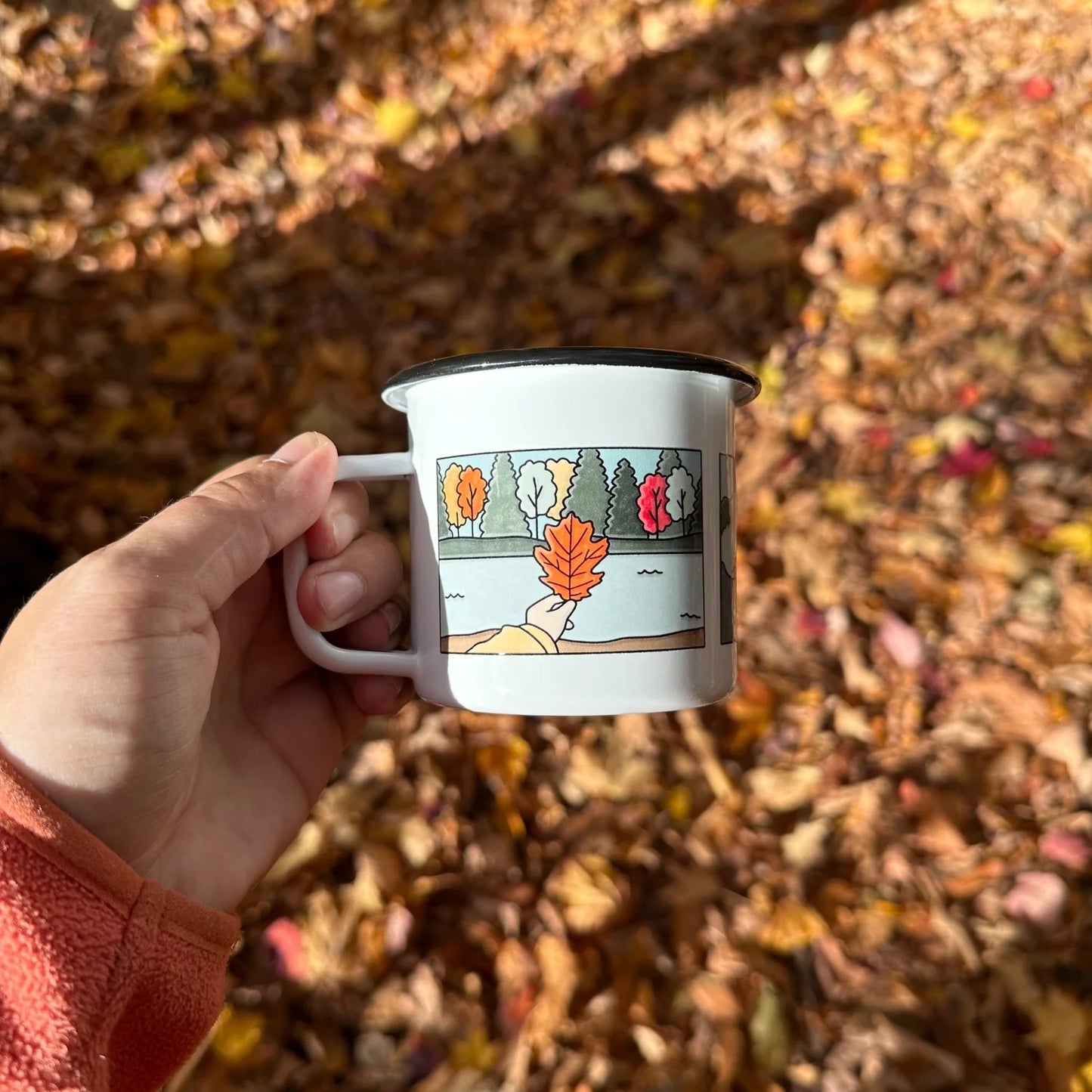 Tasses en émail - La saison des couleurs