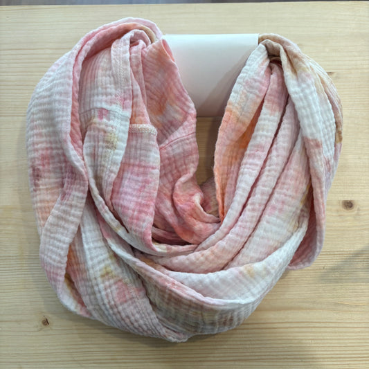Foulard 2 en 1 - Ice-dye Rosé