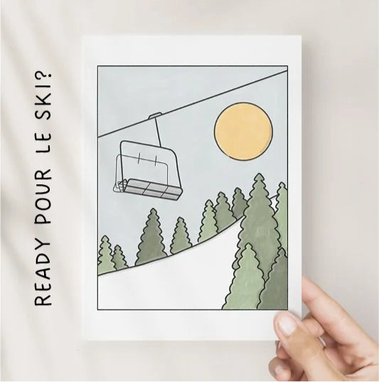 Cartes de voeux Anniversaire - Ready pour le ski ?