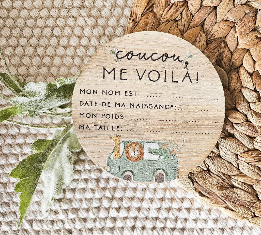 Pastille de naissance couleurs- Coucou me voilà – Aventure dans la jungle