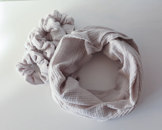 Foulard 2 en 1 - Gris clair