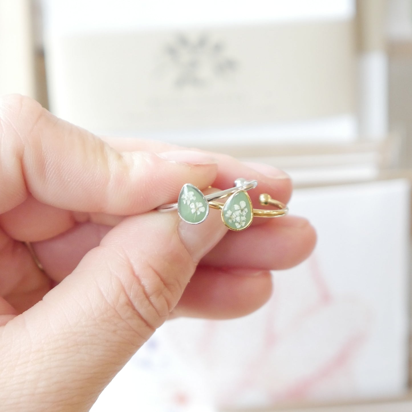 Bague automne -  mini goute (ajustable)
