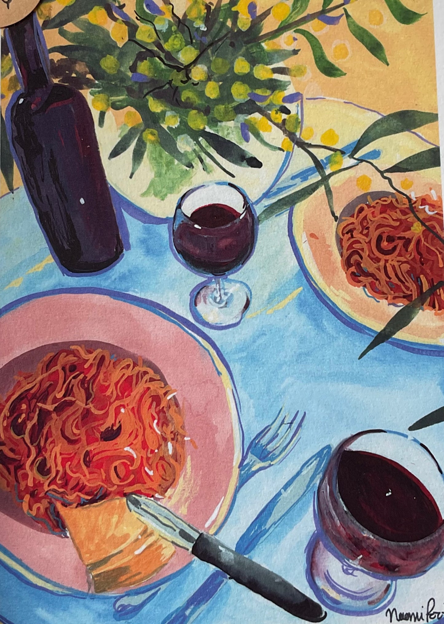 Reproduction "Date in Tuscany" 7x10"