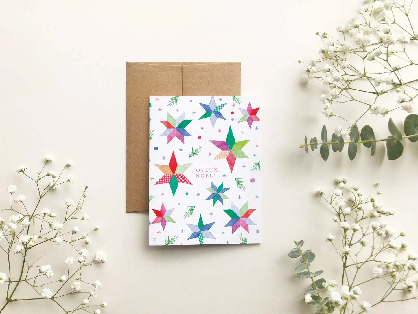 Carte de souhait - Joyeux Noël étoilé