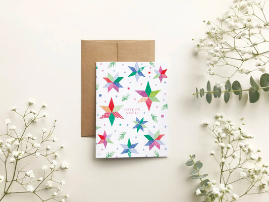 Carte de souhait - Joyeux Noël étoilé