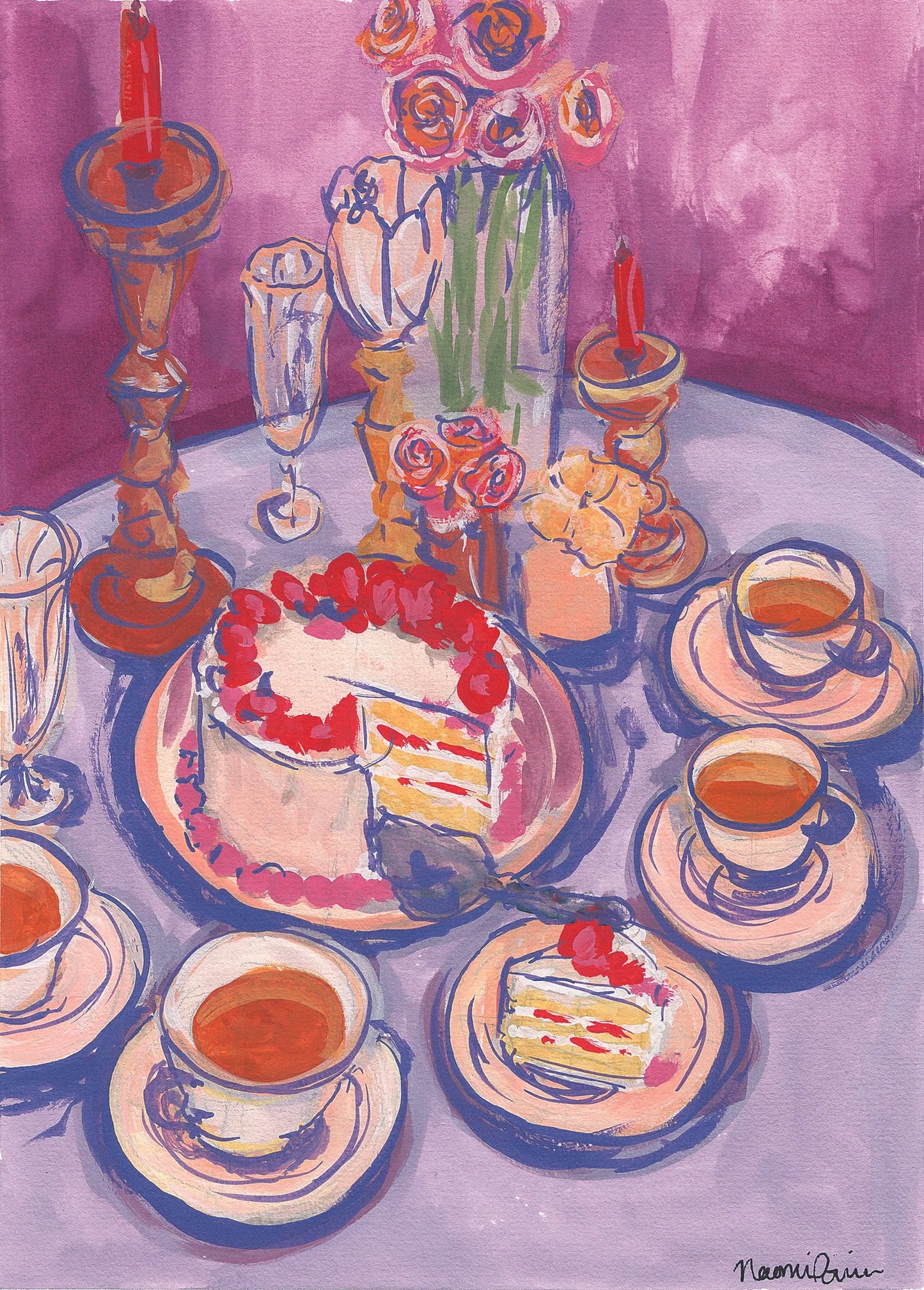 Reproduction "Kaffe und Kuchen" 10x14"