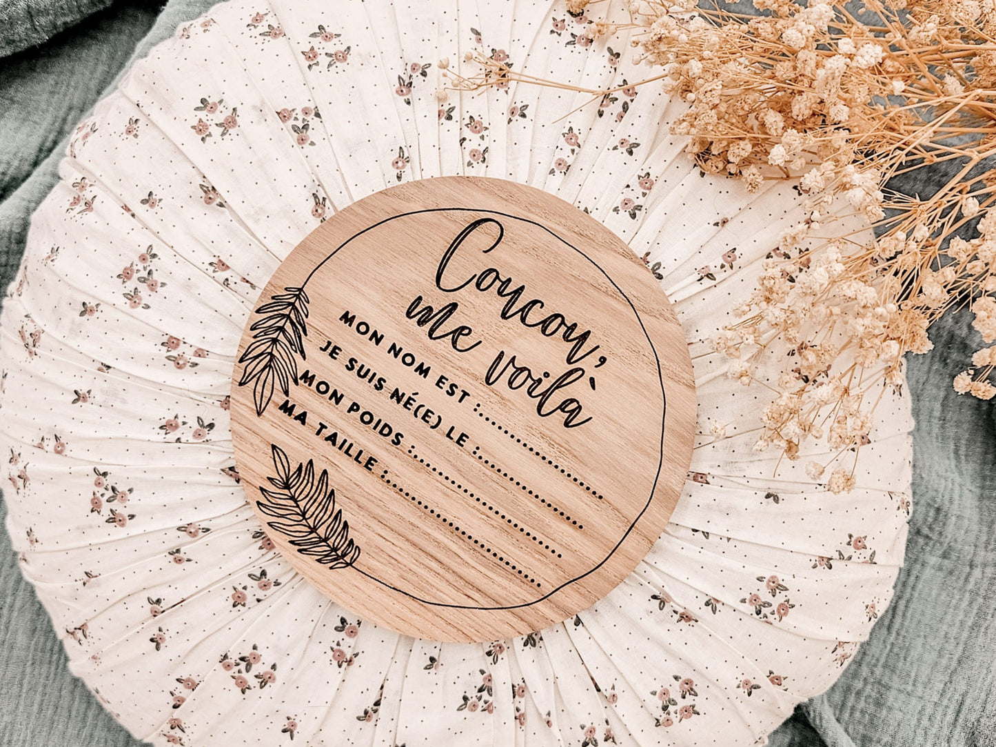 Pastille de naissance couleurs- Coucou me voilà – Feuillage