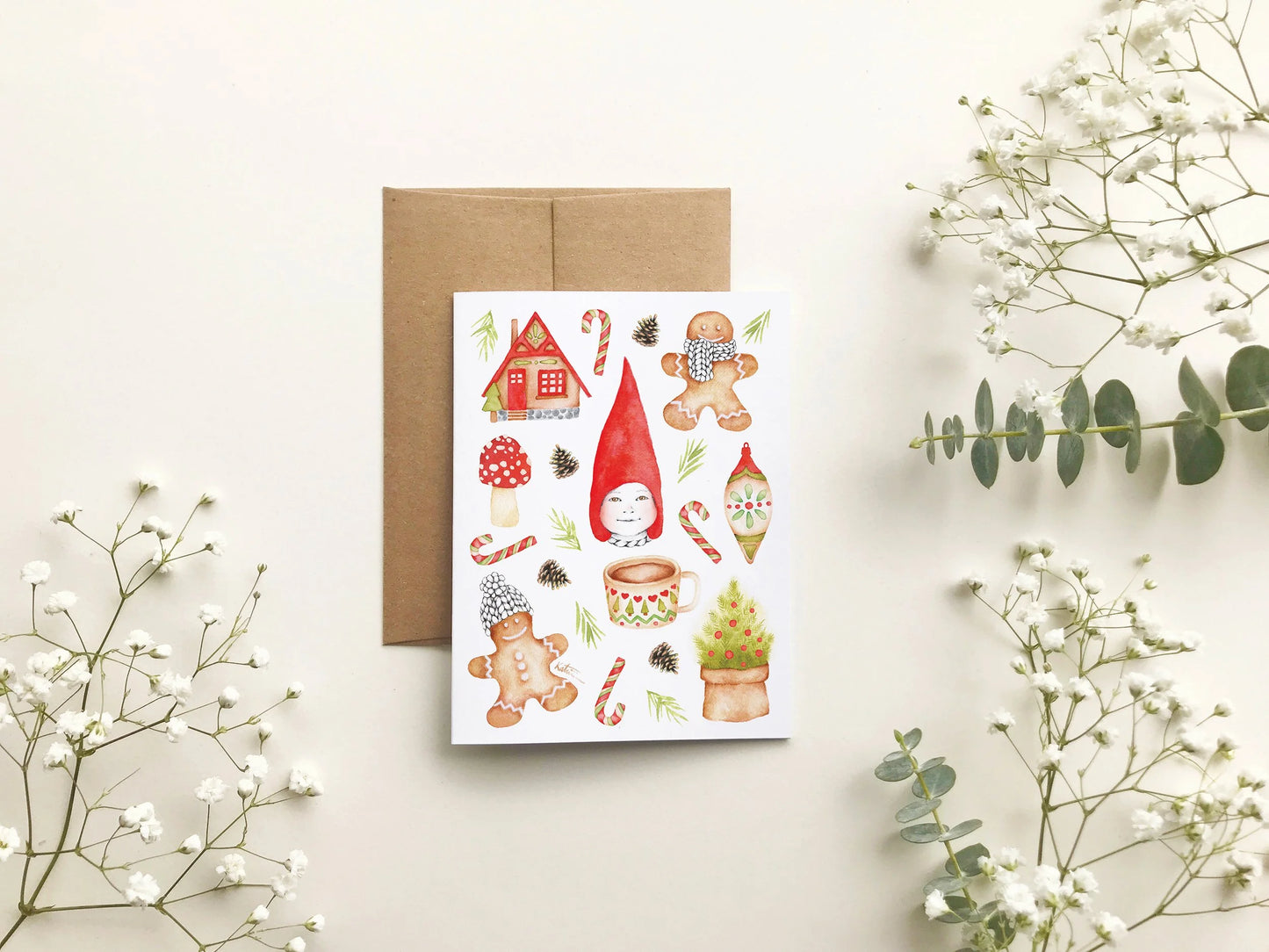 Carte de souhait - Motif de Noël