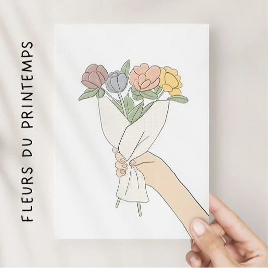 Illustrations 8x10 - Fleurs du printemps