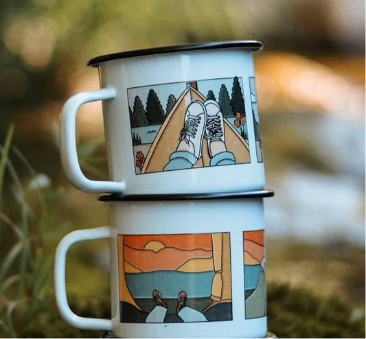Tasses en émail - Rythme de la nature