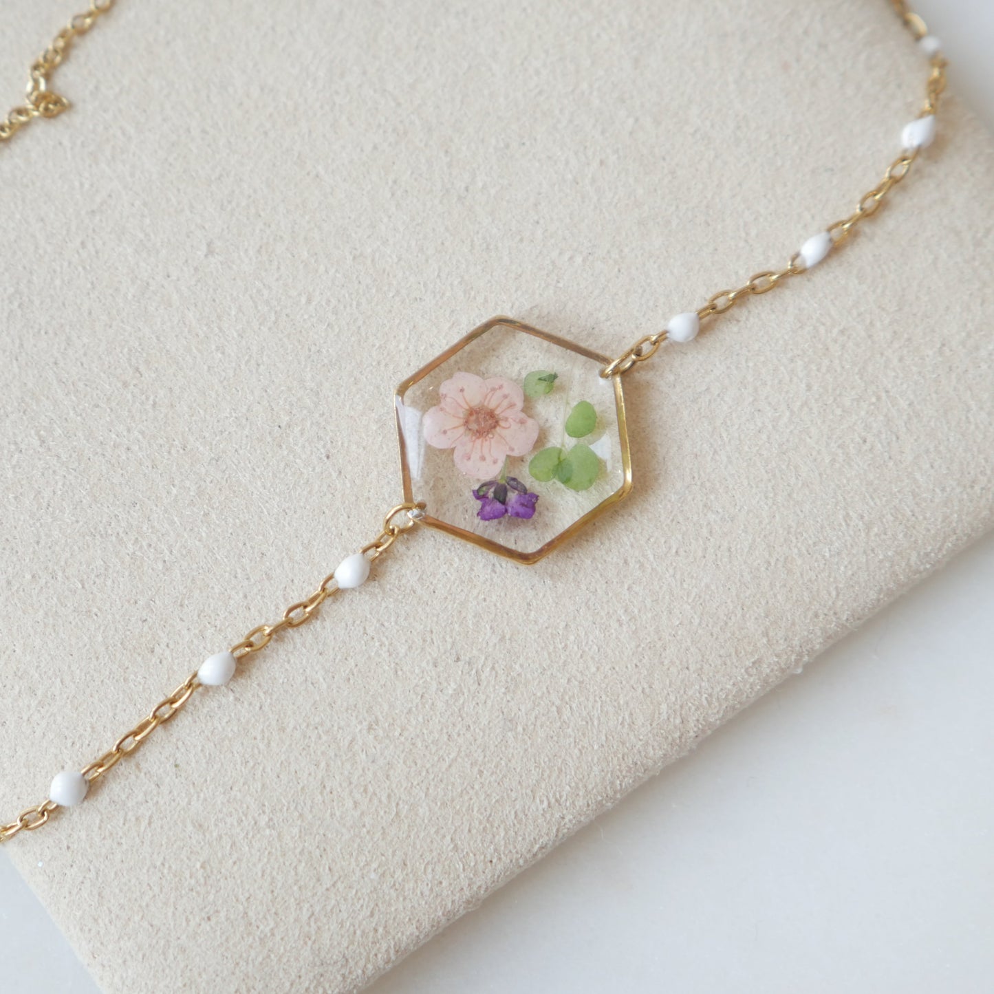 Bracelet Chloé rose - (moyen)