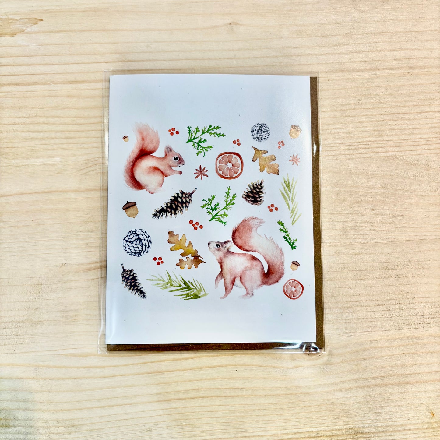 Carte de souhait - Écureuils