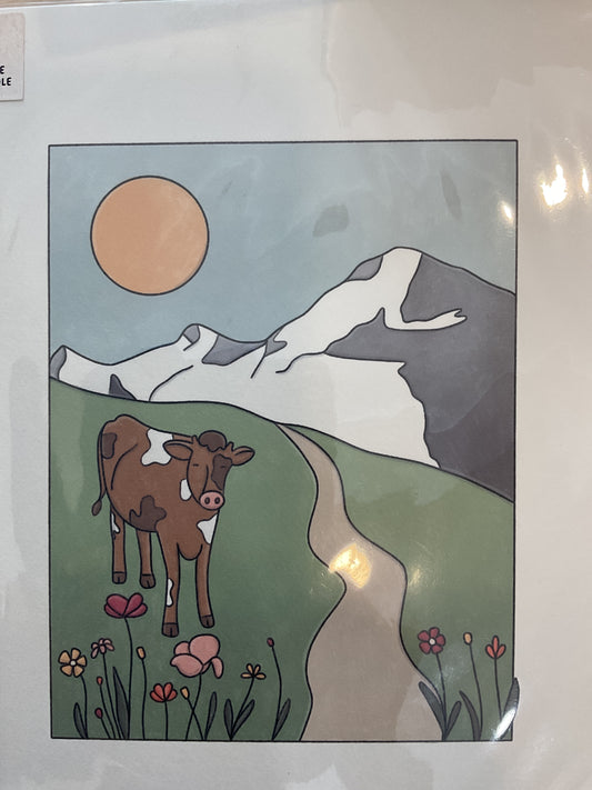 Illustrations 8x10 - Petite vache