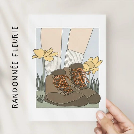 Illustrations 8x10 - Randonnée fleurie