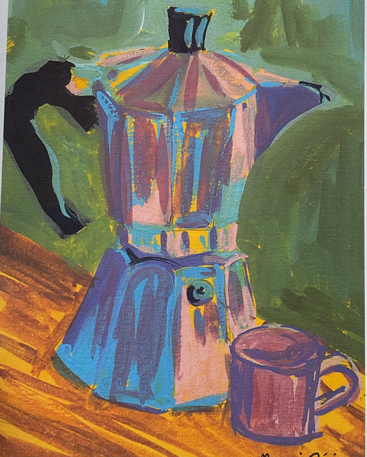 Reproduction "Funky Mocha Pot" 4x6"