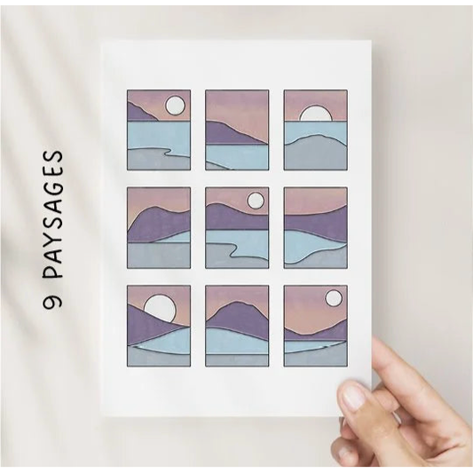 Cartes de voeux - 9 paysages
