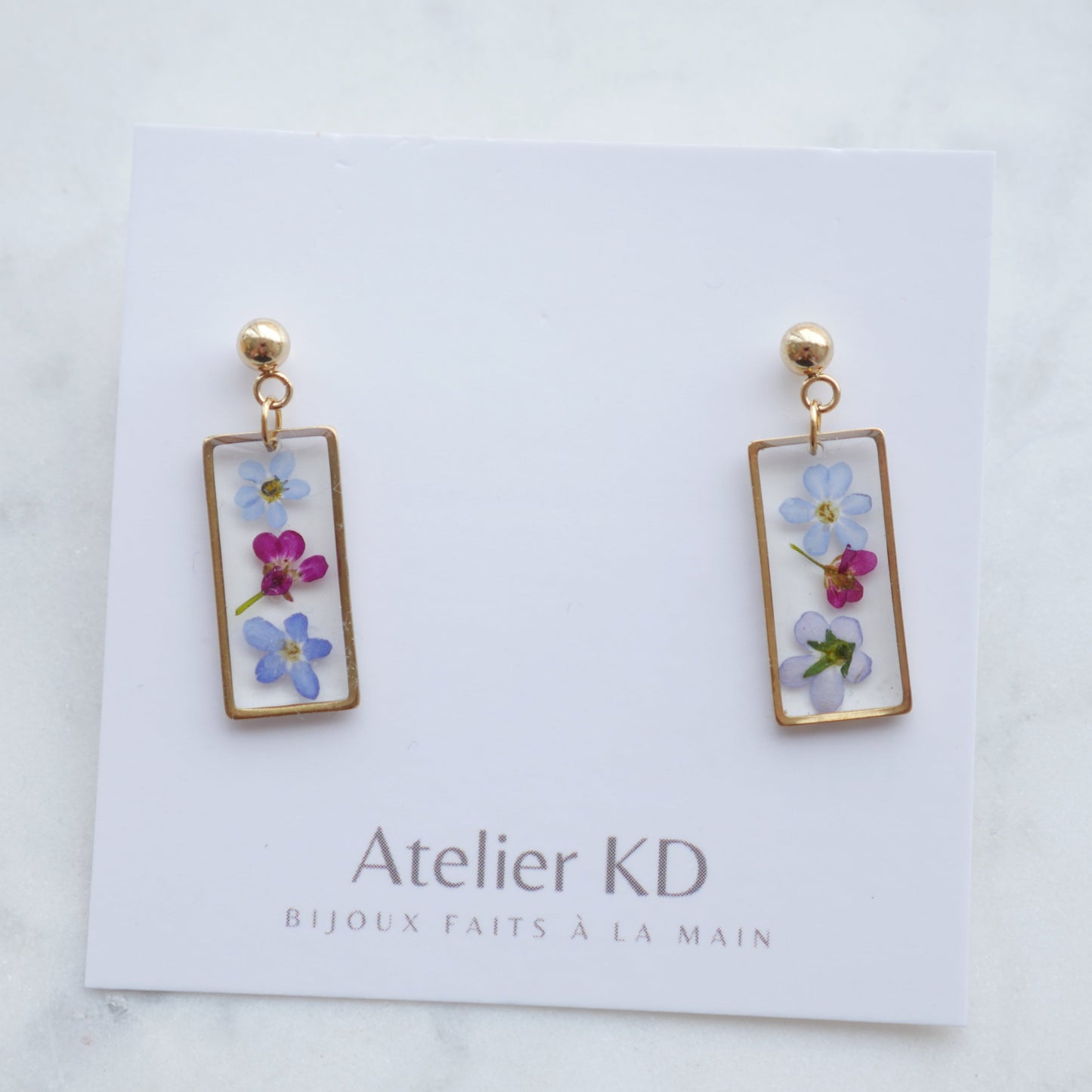 Boucles d’oreilles Lili - rectangle 20mm