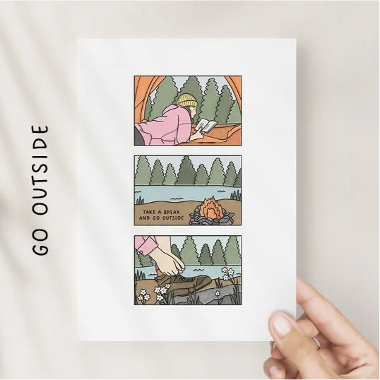 Cartes de voeux - Go outside