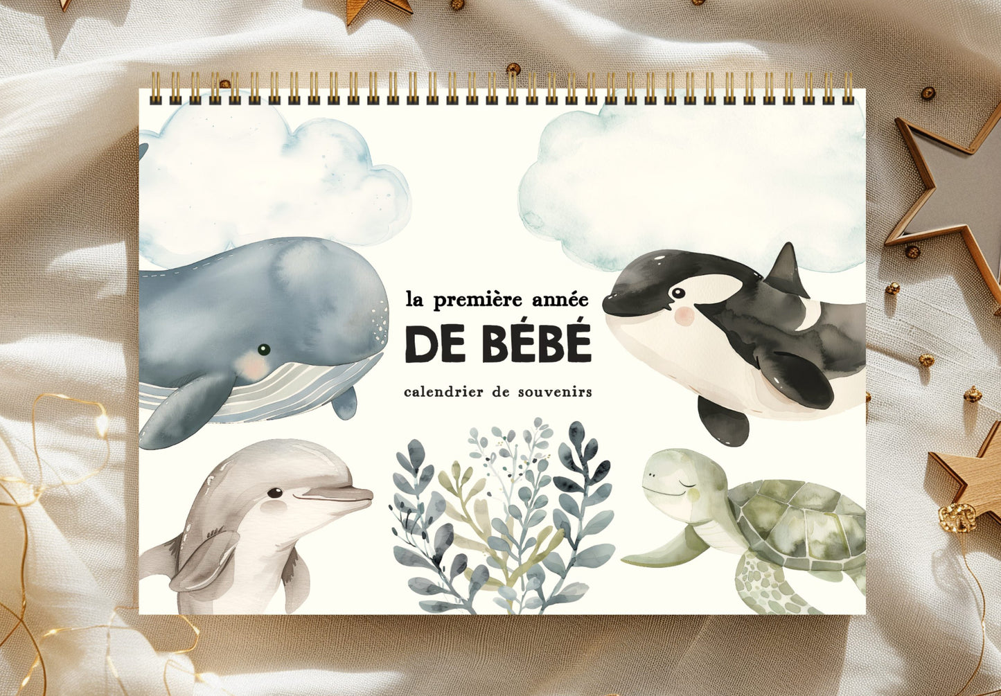 Calendriers de première année de bébé – Animaux marins
