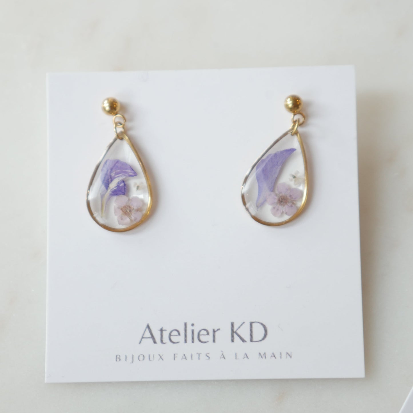 Boucles d'oreilles Léa - goutes (moyen 15mm)