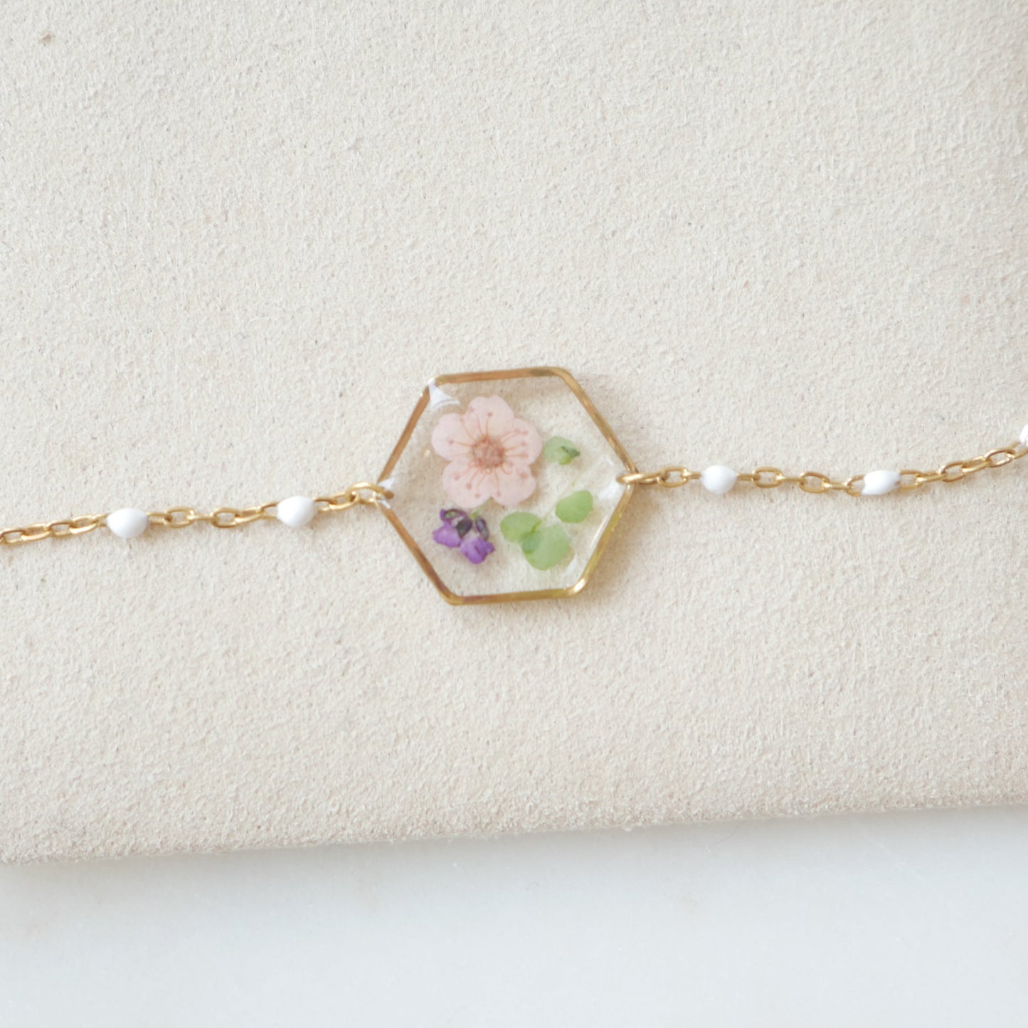 Bracelet Chloé rose - (moyen)