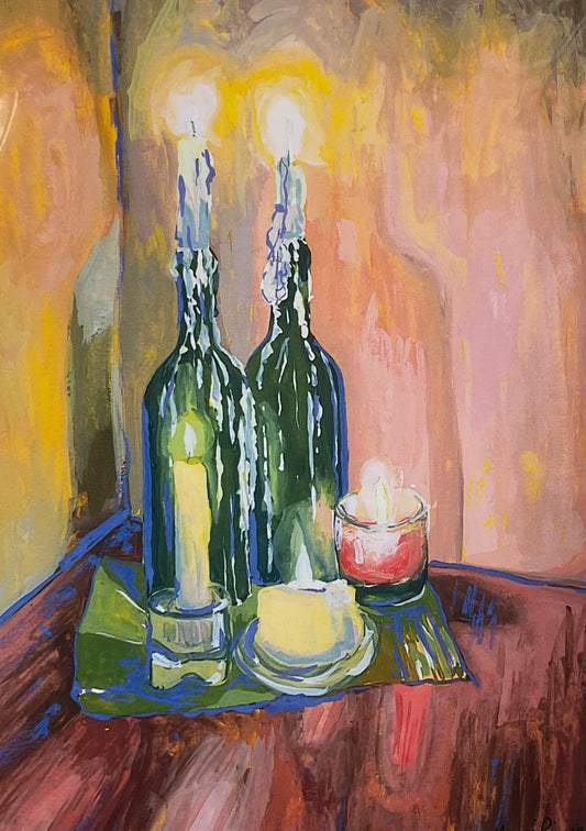 Carte de souhaits "Melting Candles"