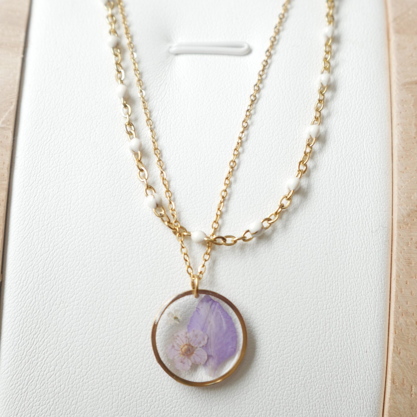 Collier double chaîne Léa  -  (moyen 15mm)