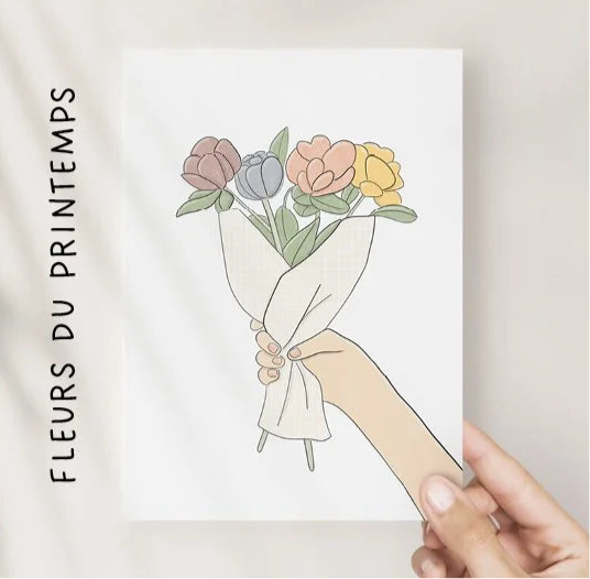 Cartes de voeux - Fleurs du printemps