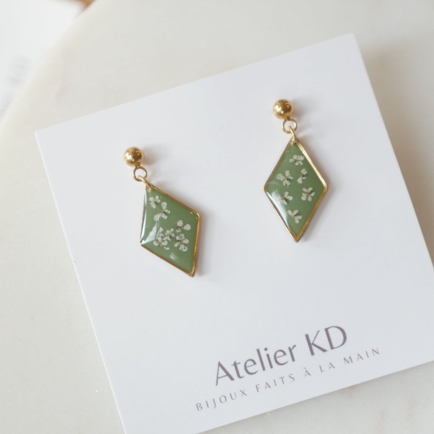 Boucles d'oreilles - losange 16mm - Edition spéciale automne 2025