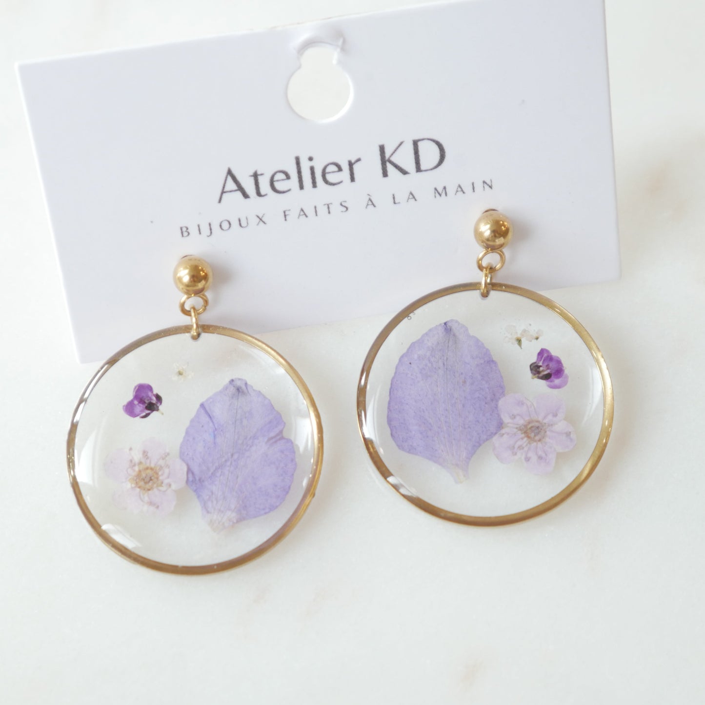 Boucles d'oreilles Léa - rond (moyen 20mm)