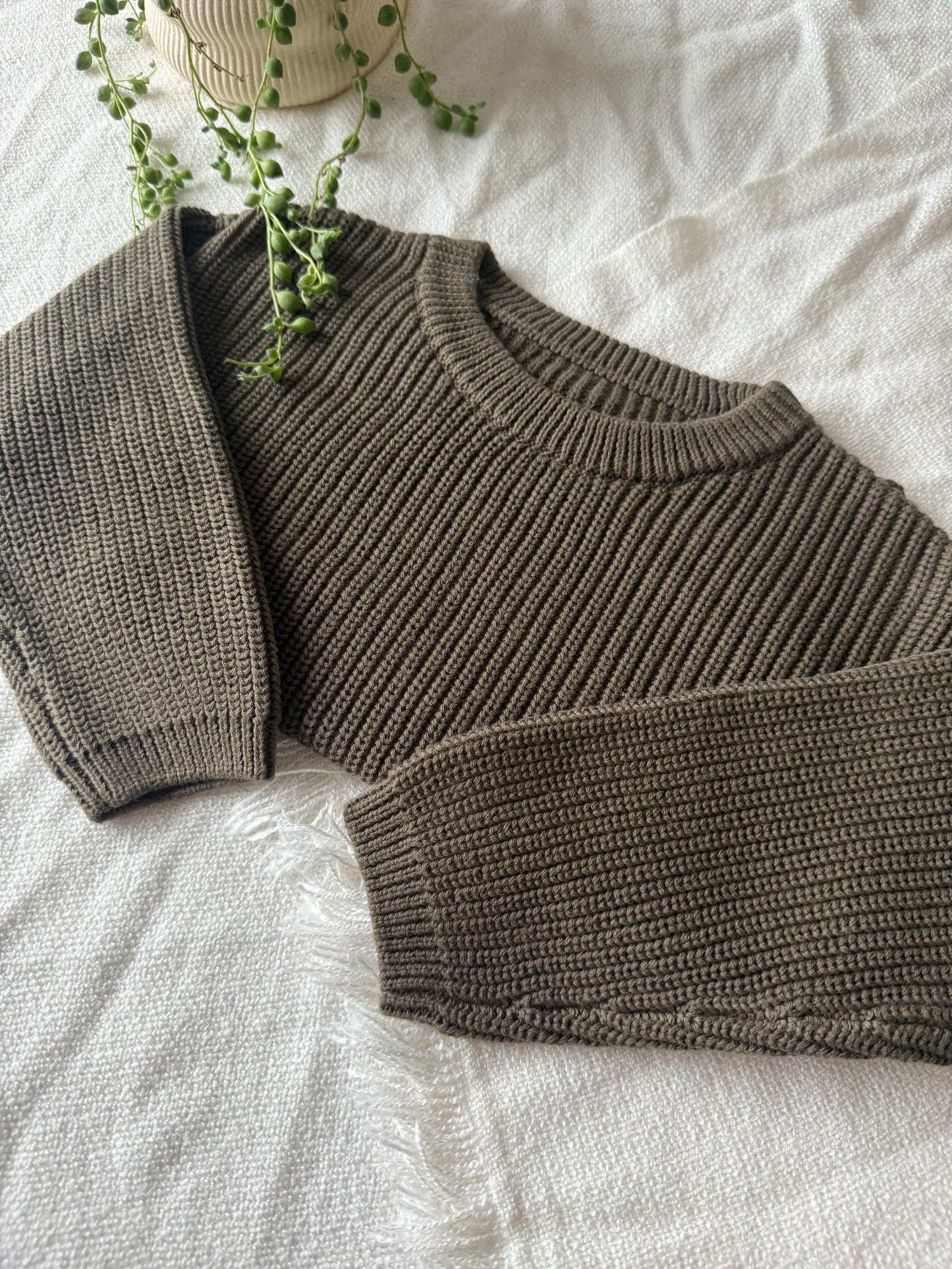 Chandail en tricot - Kaki