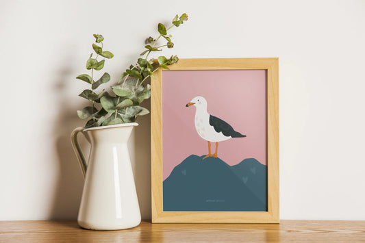 Affiche d'illustration 8x10 - Le goéland