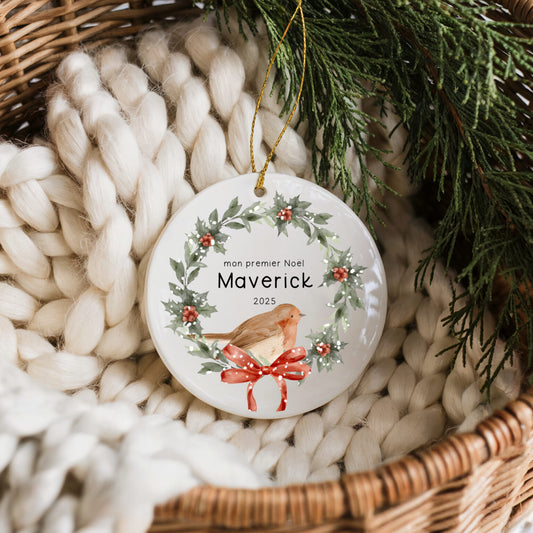 Ornement de Noël non personnalisé – Petit merle