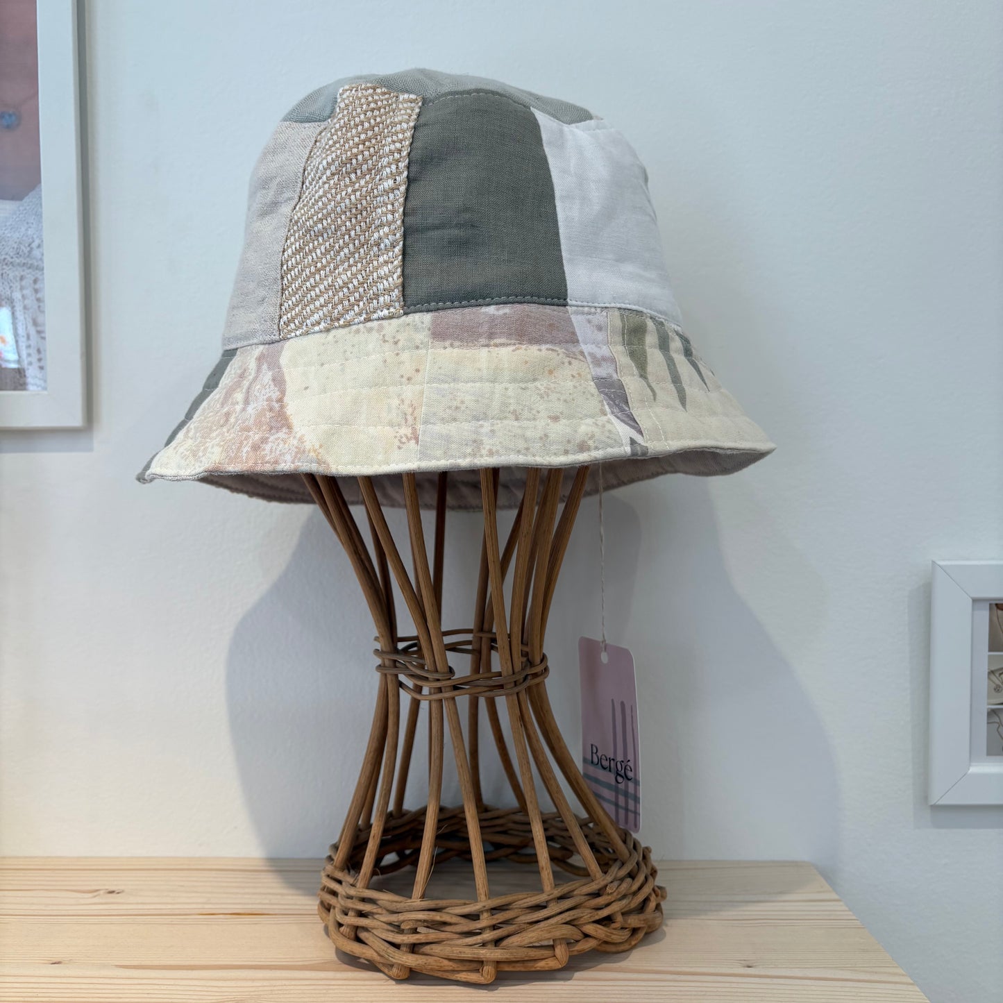 Chapeau soleil réversible en patchwork