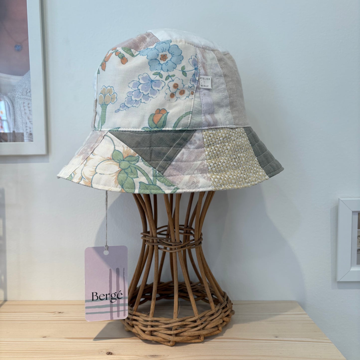 Chapeau soleil réversible en patchwork