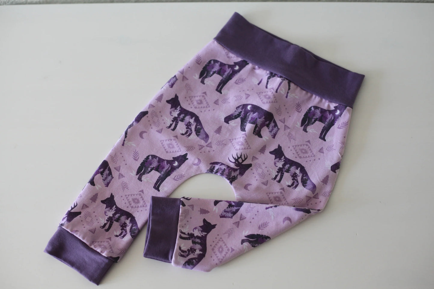 Pantalon pour bébé et bambins - Loups mauve